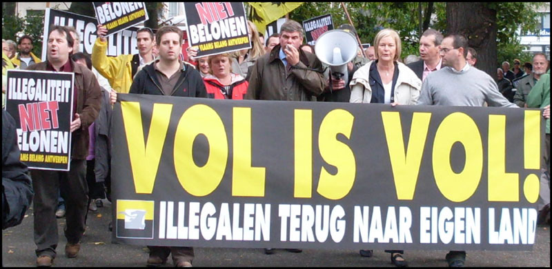 Betoging tegen algemene regularisatie illegalen